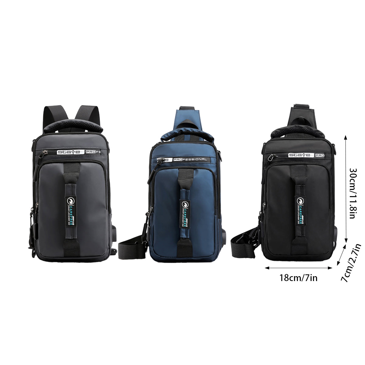 Multi-Function Shoulder Bag with USB Charging Port