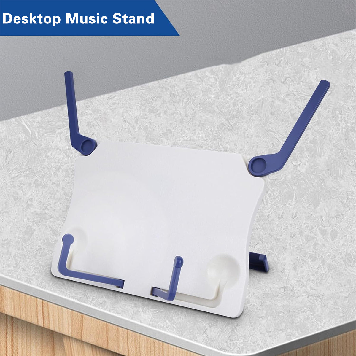 Portable Adjustable Plastic Bookshelf with Anti-Slip Base