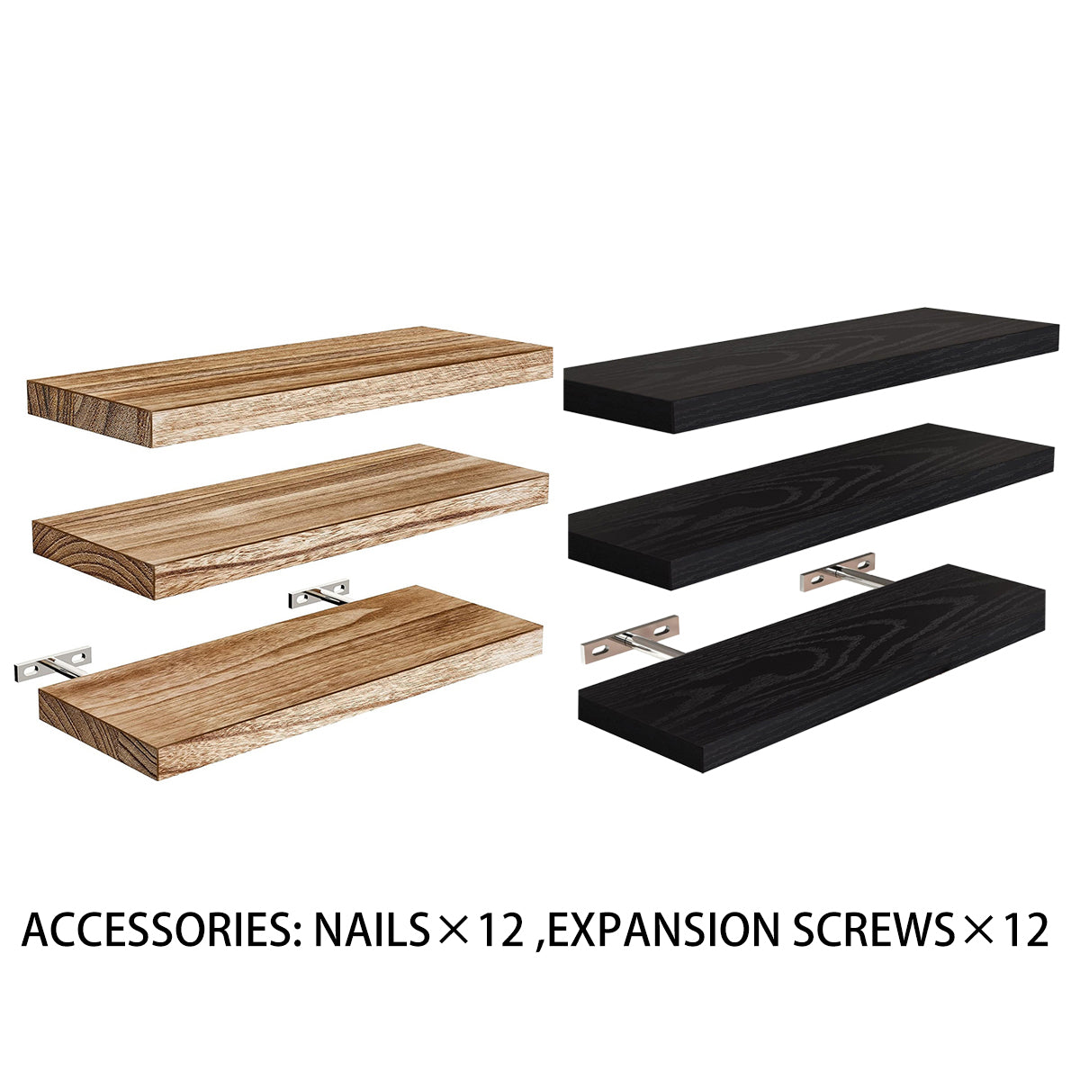 3pcs Wooden Wall Shelf Set for Home Decor