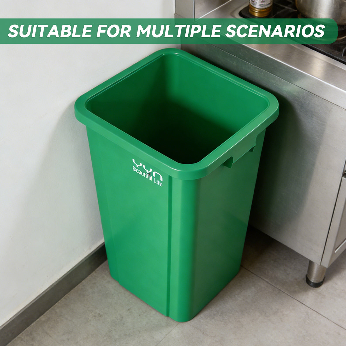 80L Trash Can Dustbin Large Capacity Heavy Duty