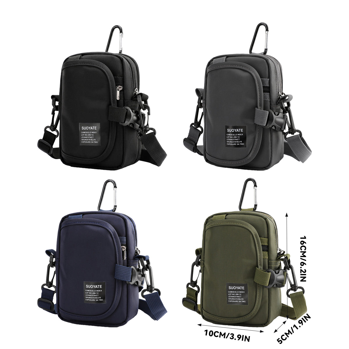 Water-Resistant Crossbody Bag with Multiple Styles