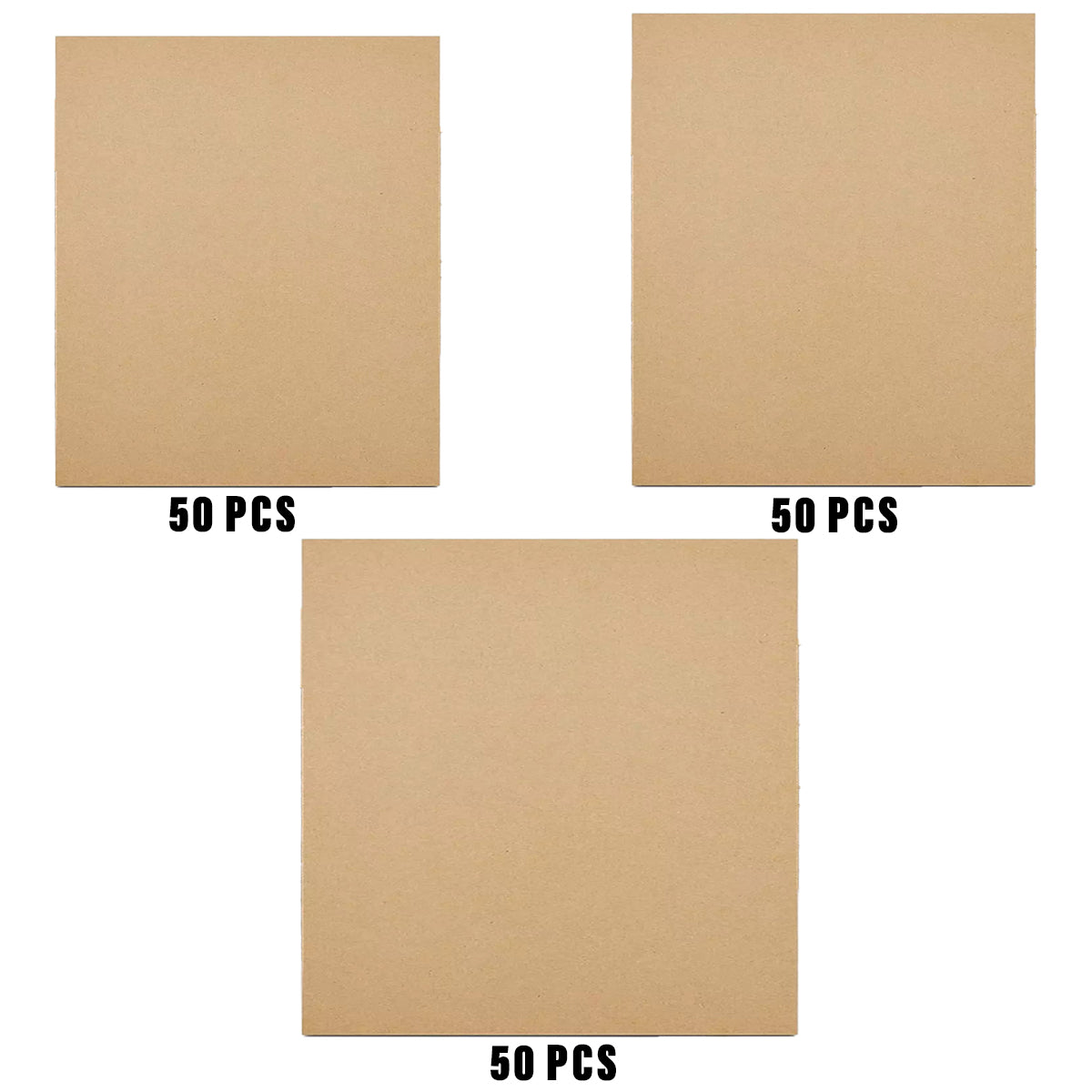 50pcs Corrugated Cardboard Sheets Assorted Sizes Inserts