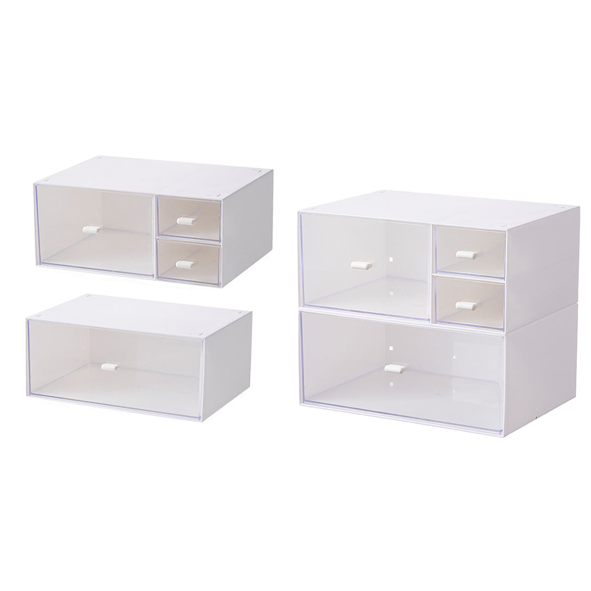 Clear Drawer Storage Box Desktop Organizer