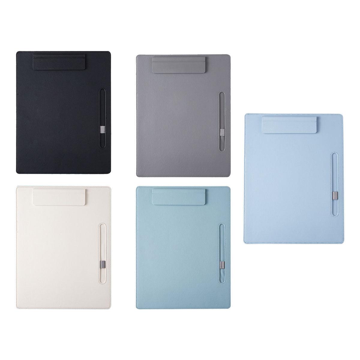2 Pcs Conference File Holder Leather Board Clips