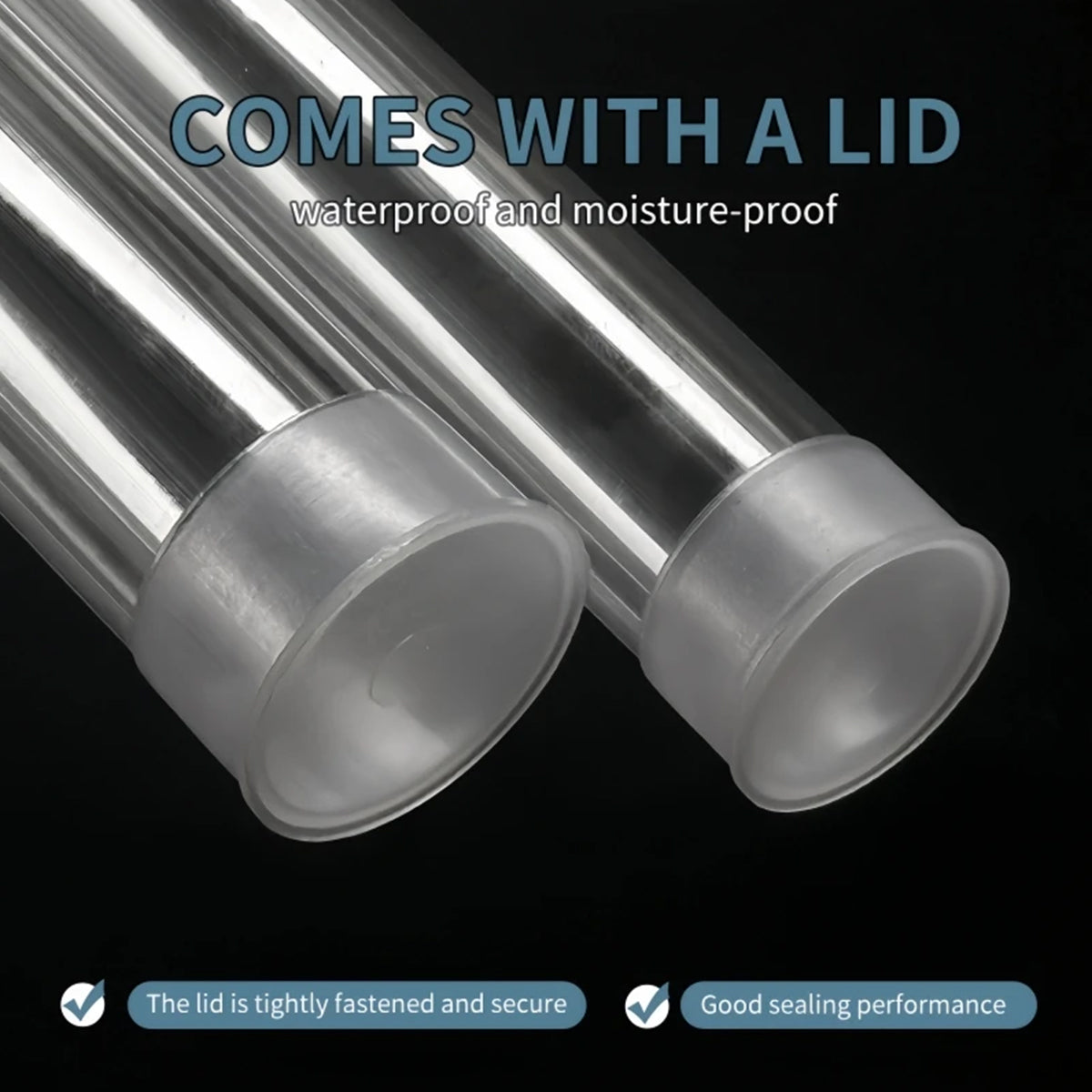 20pcs Clear Plastic Packaging Tubes for Artwork