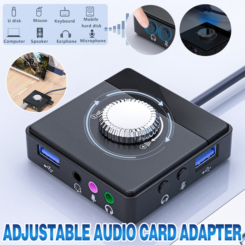 USB External Sound Card with Volume and Mute