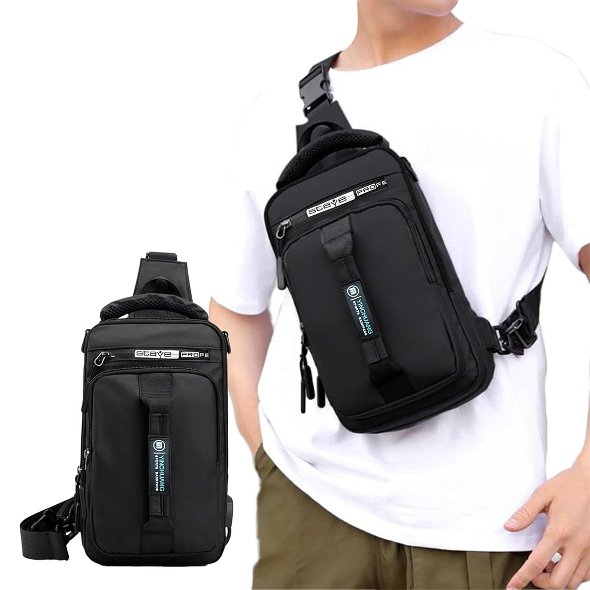Multi-Function Shoulder Bag with USB Charging Port