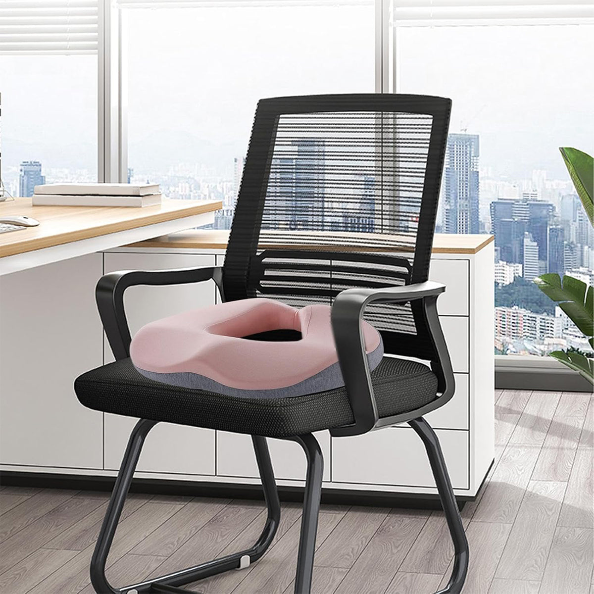 Memory Foam U-Shaped Seat Cushion with Non-Slip Base