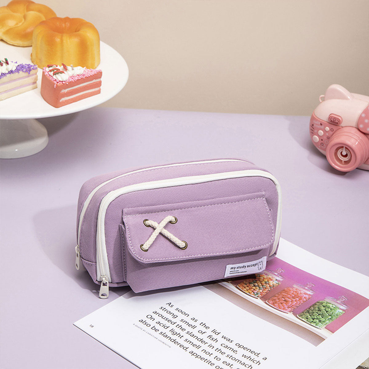 Pencil Case Large Capacity Layered Storage 6 Colours