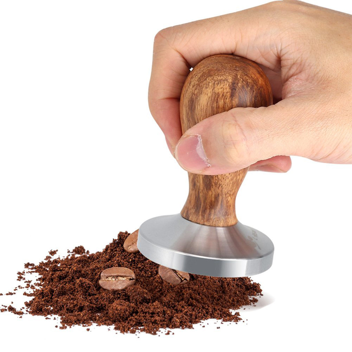 Coffee Tamper Wood Handle 304 Steel 51-58mm