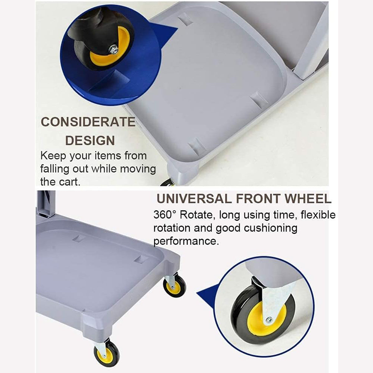 Multi-Function Hand-Push Cleaning Trolley Cart
