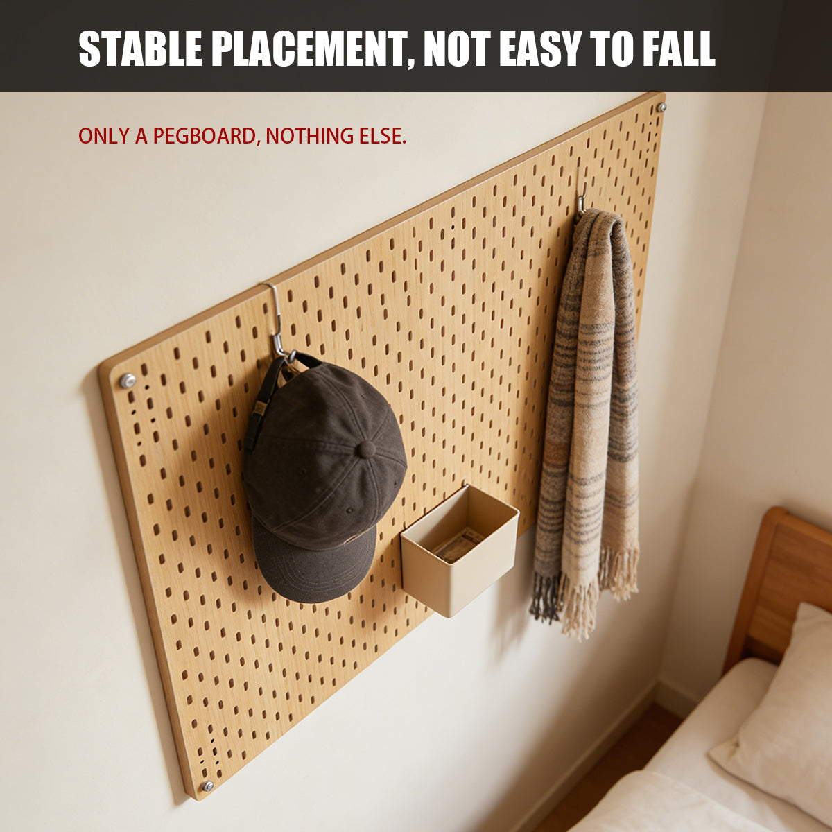 Acrylic Pegboard Wall Organiser 100x60cm