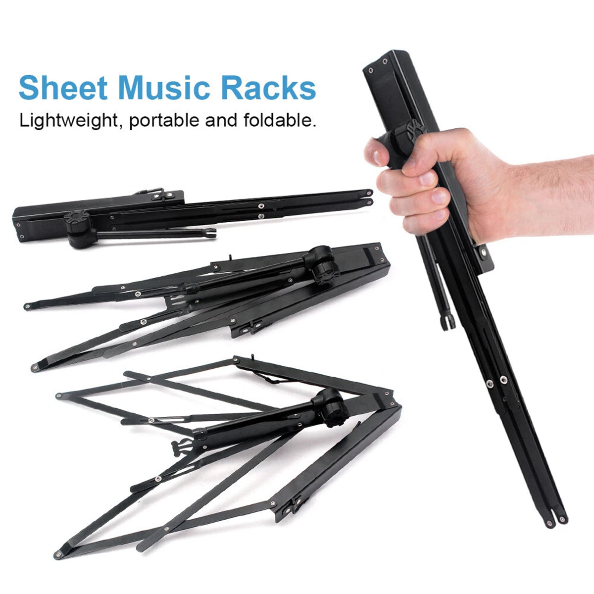 Portable Folding Music Stand Iron Book Holder