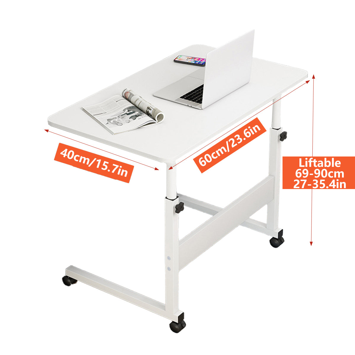 Movable Height Adjustable Bedside Study Desk