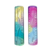 2PCS Colourful Bendable Soft Rulers 15cm Foldable Flexible Set