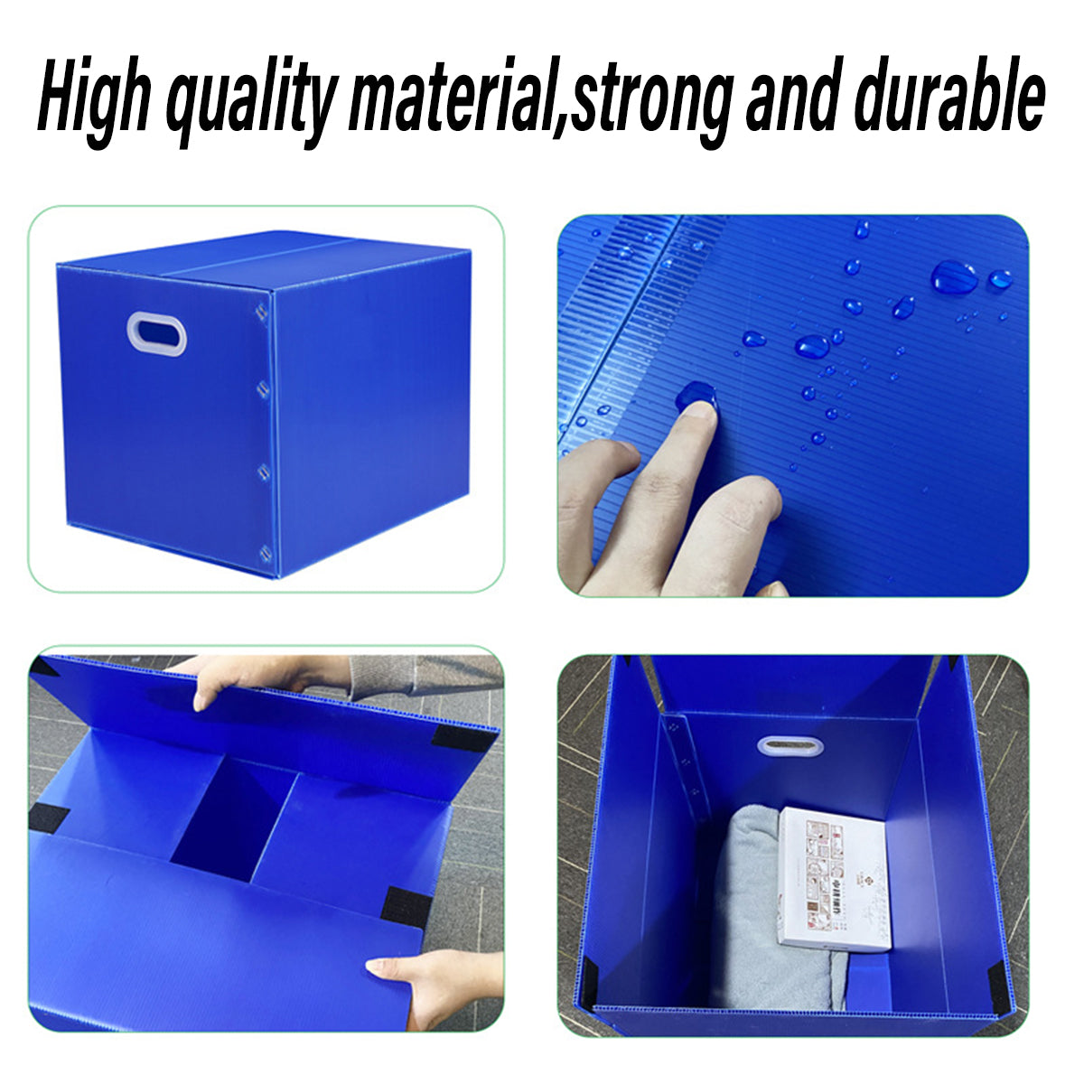 Foldable Waterproof Plastic Storage Box for Moving
