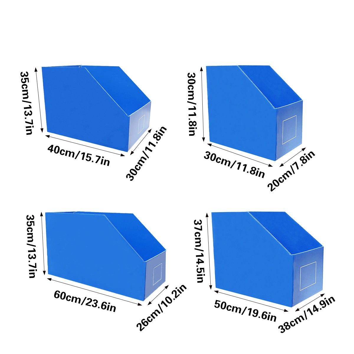 5pcs Stackable Shelf Storage Boxes with Label