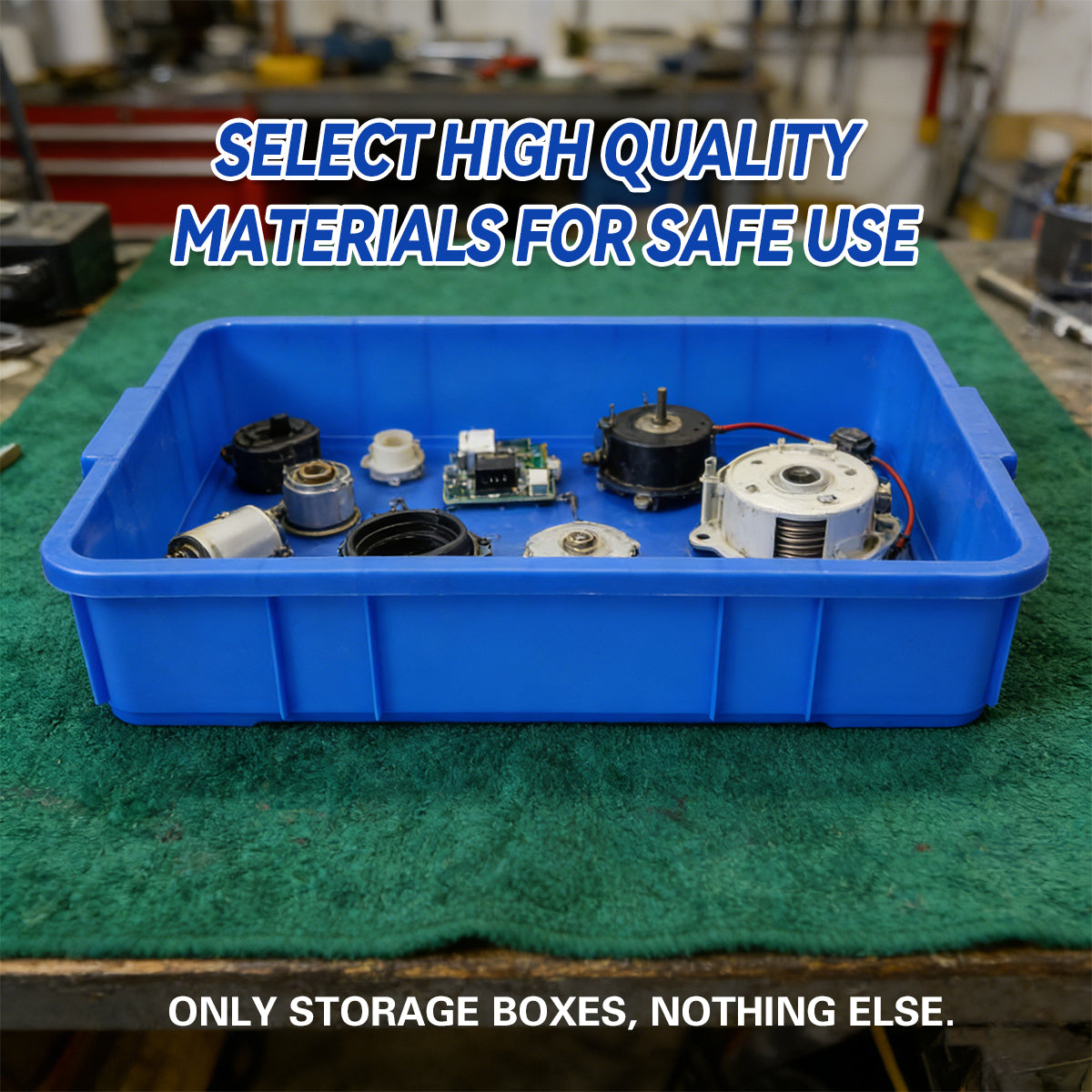 Large PE Tool Storage Basket with Side Handles
