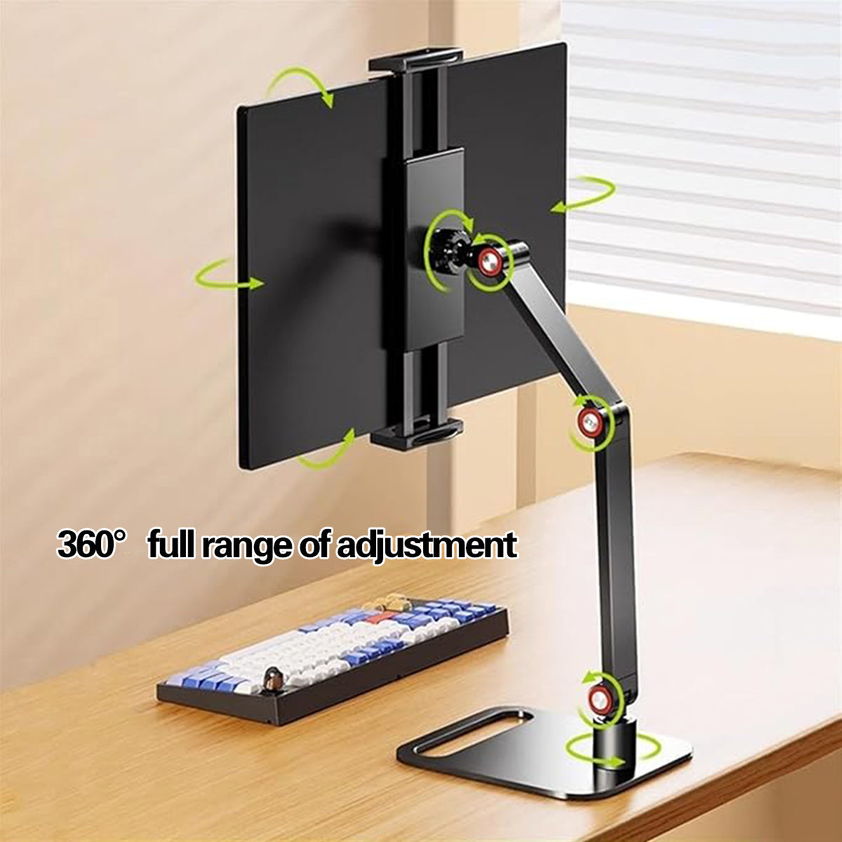 Folding Monitor Stand Adjustable Carbon Steel