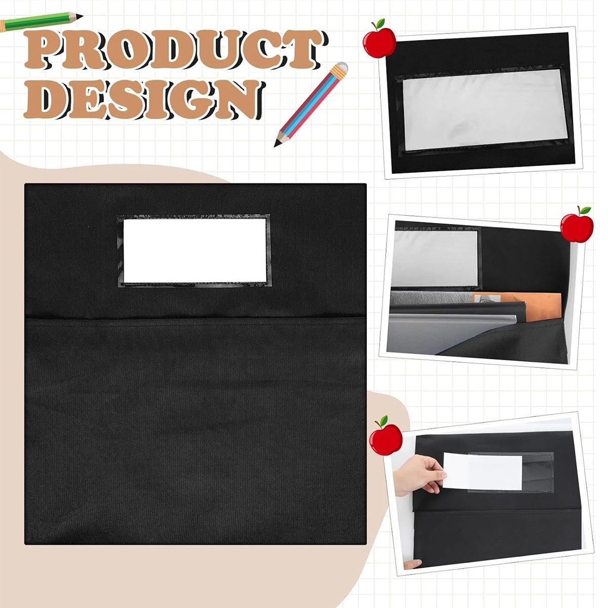 6 Pcs Chair Back Hanging Bags for Classroom