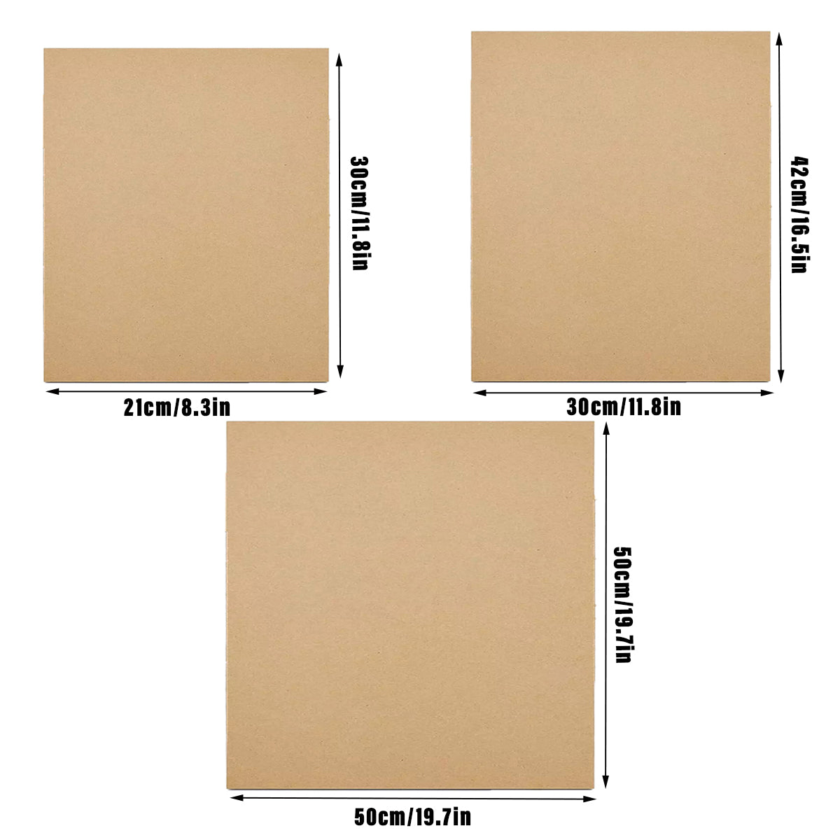 50pcs Corrugated Cardboard Sheets Assorted Sizes Inserts