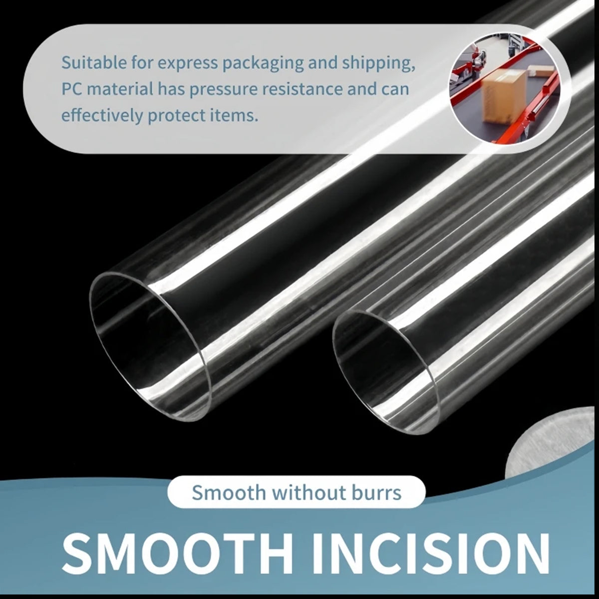 20pcs Clear Plastic Packaging Tubes for Artwork