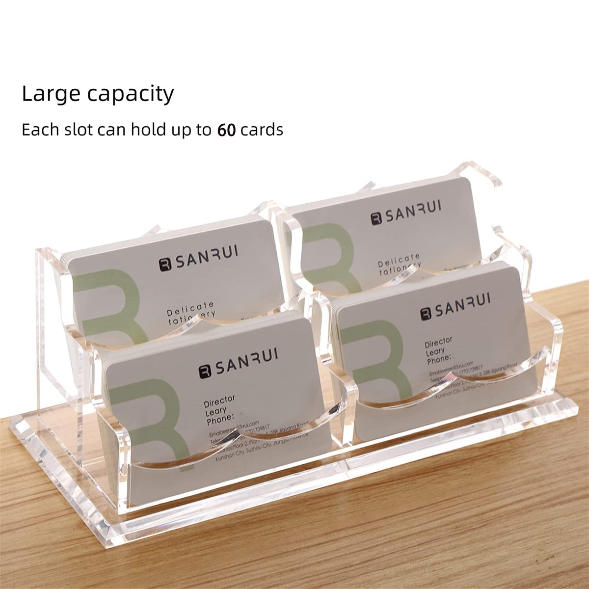 Acrylic Business Card Holder Desk Name Card Display Stand