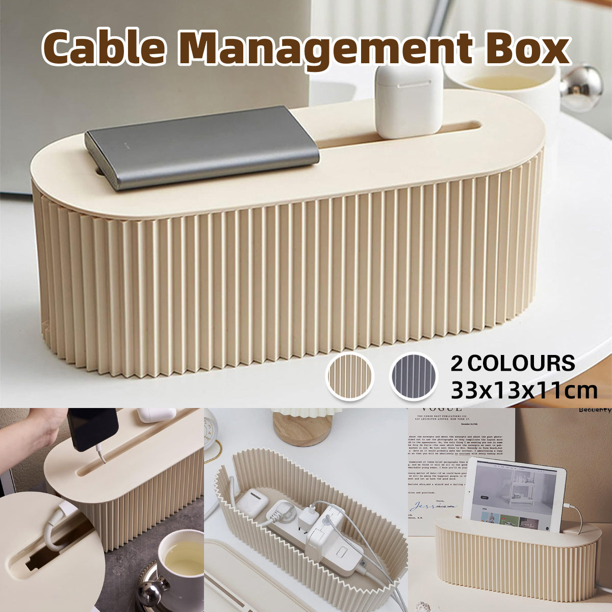 Large Cable Storage Box for Wire Management