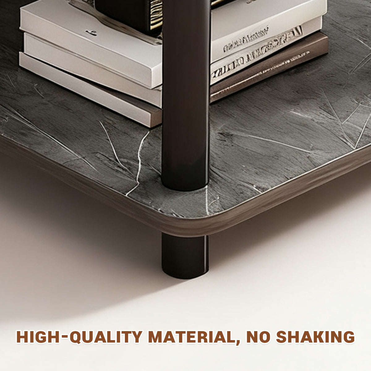 2-Tier Narrow Side Table with Storage Shelf and Space-Saving Design