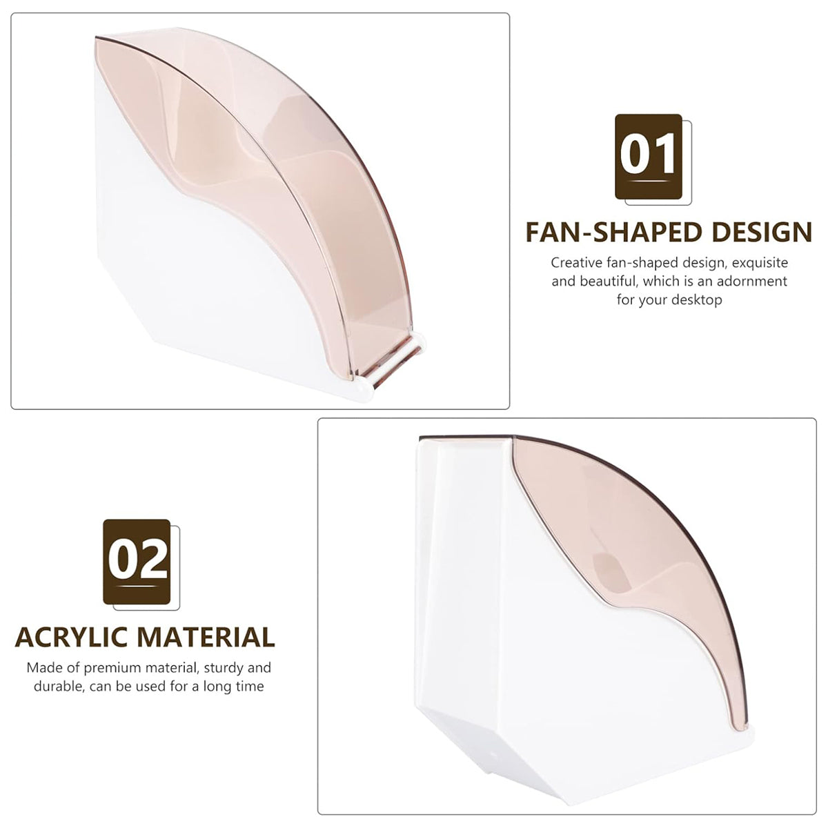 Fan Shaped Coffee Filter Storage Box Dustproof Acrylic