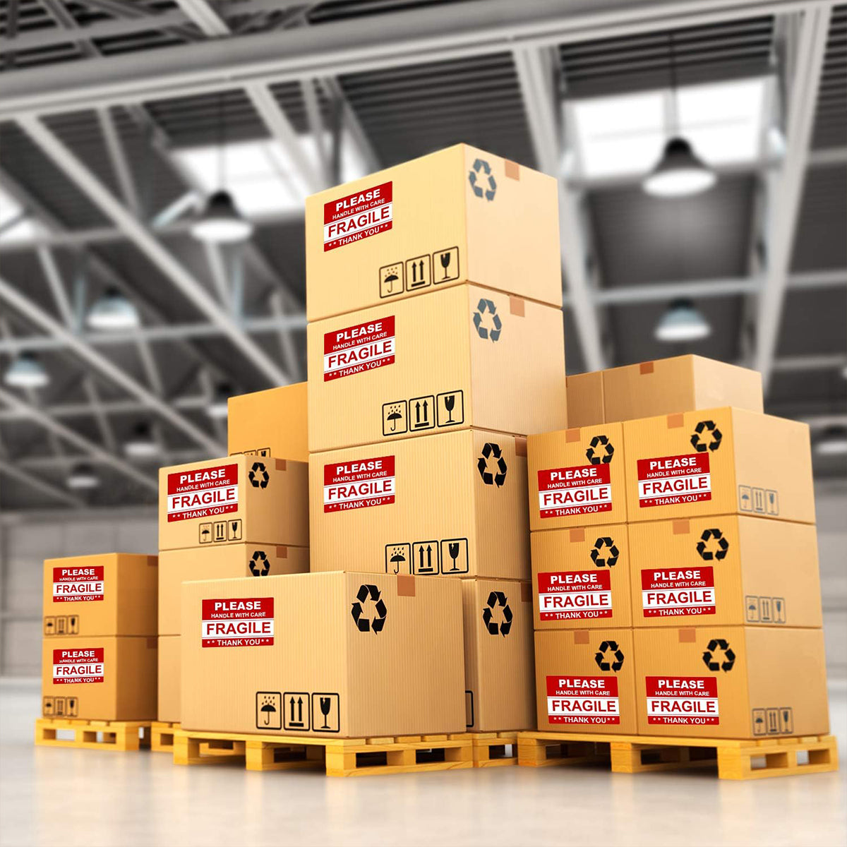 Fragile Sticker Labels 2 Rolls 1000pcs