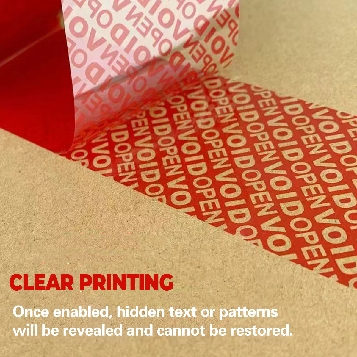 Anti-Counterfeiting VOID Tape for Box Sealing