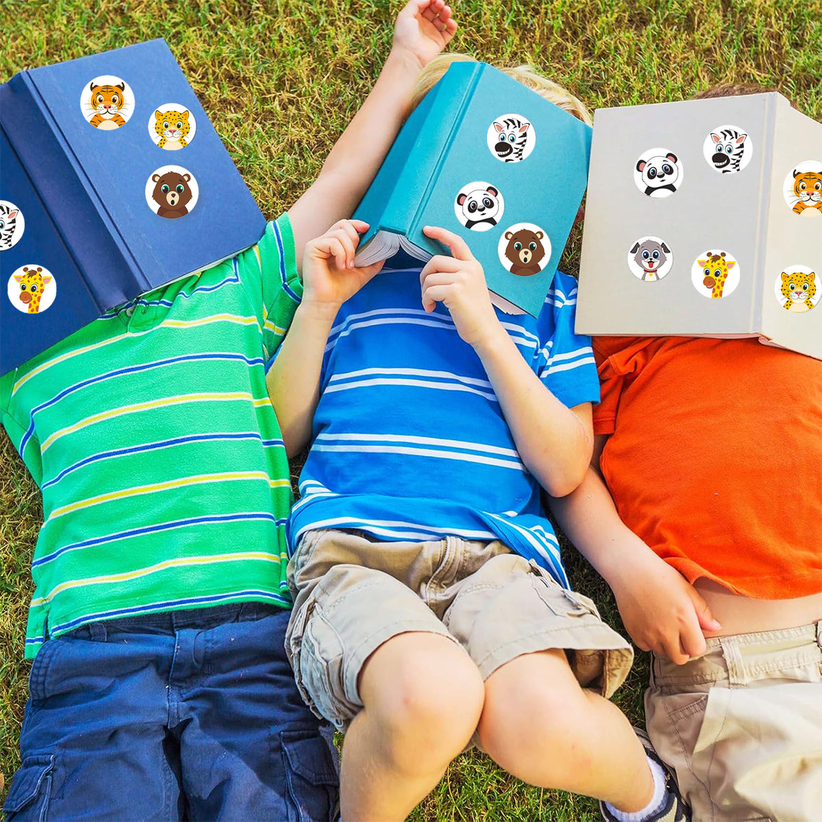 2 Rolls Animal Thank You Stickers Cartoon Kids Gift Labels