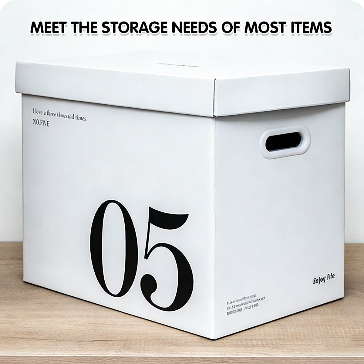 2 Pcs Paper Storage Box with Handles for Home