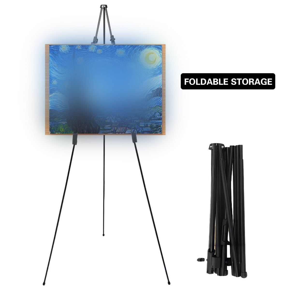 Adjustable Folding Metal Tripod Easel High Stability Stand