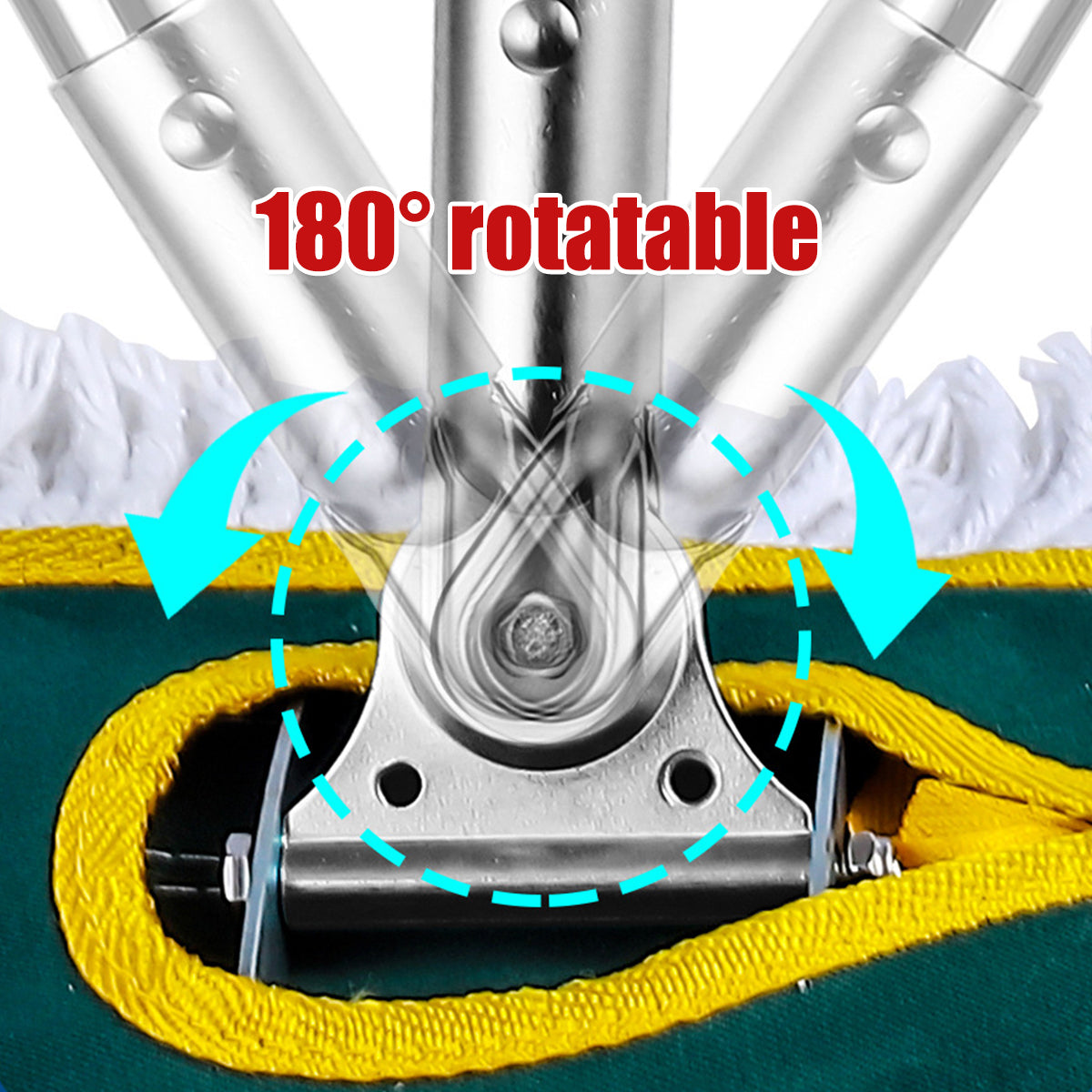 Extra Long Flat Mop with 180 Rotating Handle