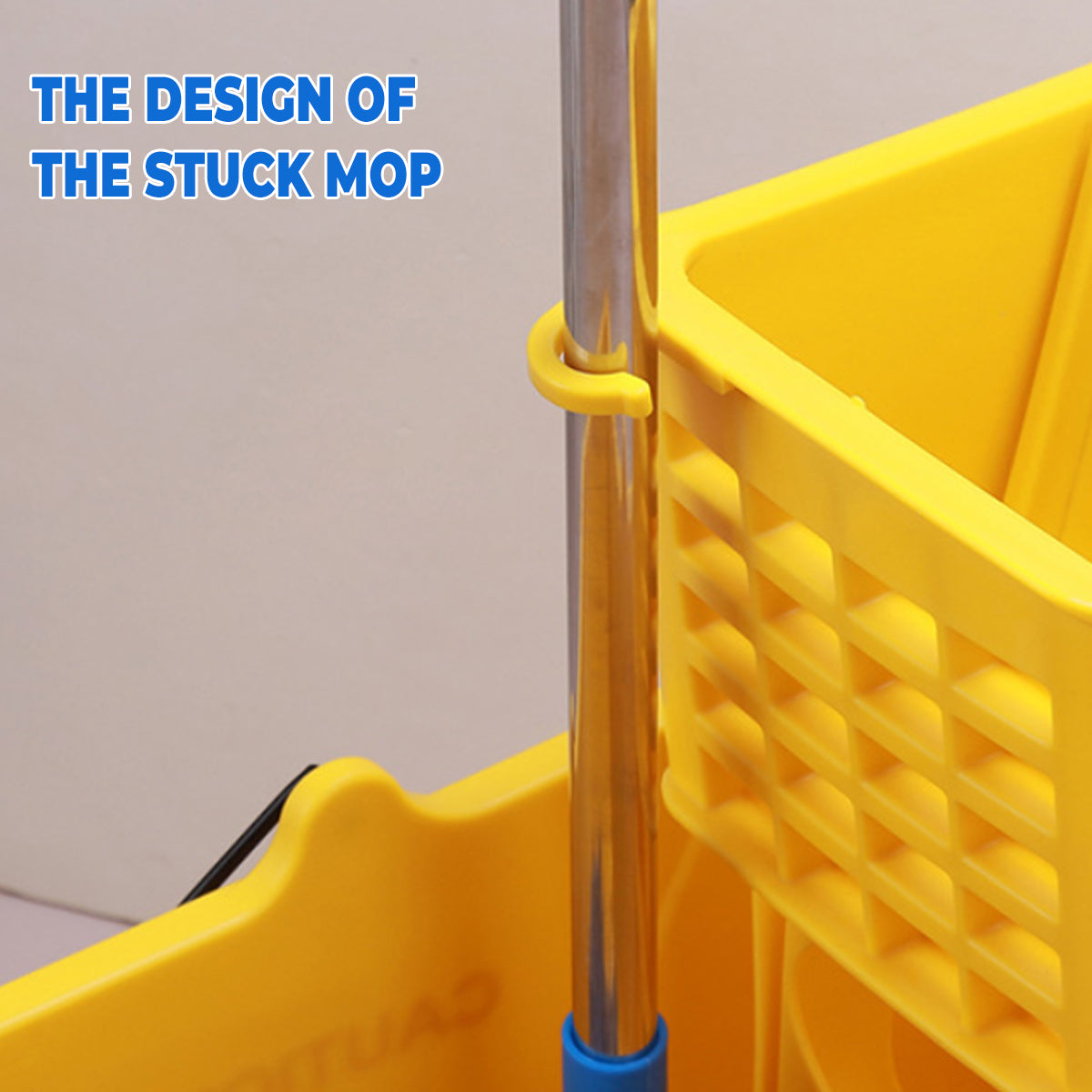 32L Wringer Mop Bucket with Rolling Wheels and Mop