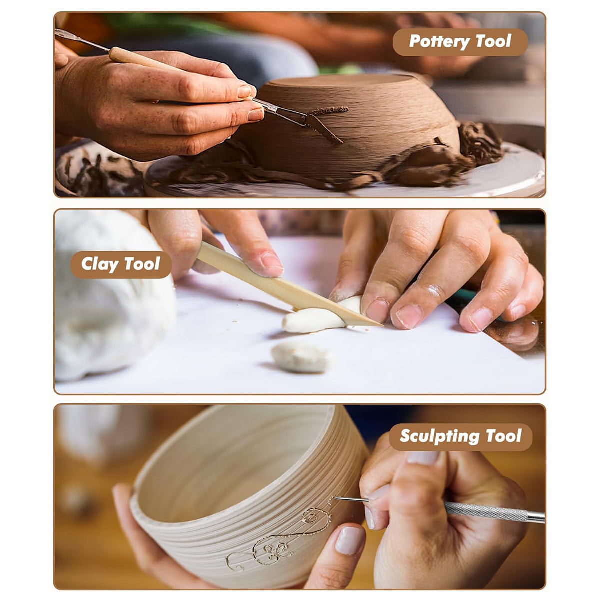 8 Pcs Pottery Sculpting Tool Set for Art Craft Use