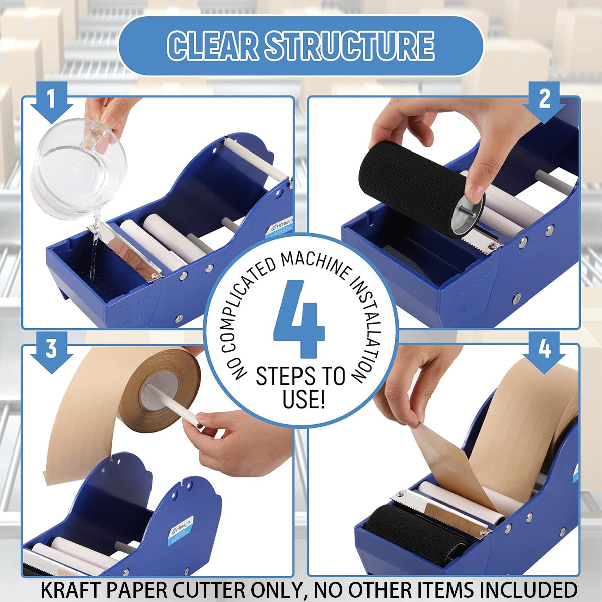 Water Activated Kraft Tape Dispenser for Boxes