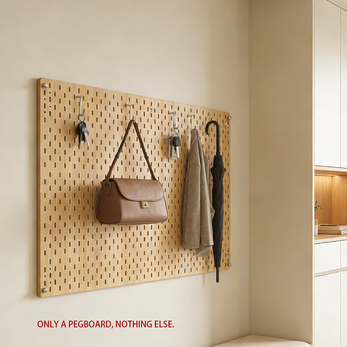 Acrylic Pegboard Wall Organiser 100x60cm