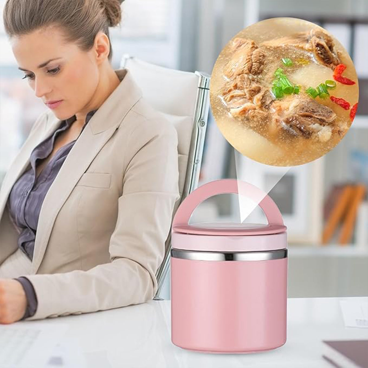 1L Stainless Steel Insulated Lunch Box