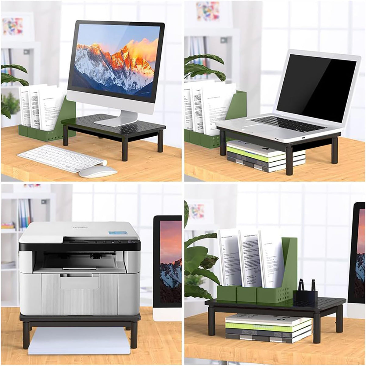 Aluminum Laptop Monitor Riser with 3-Level Height