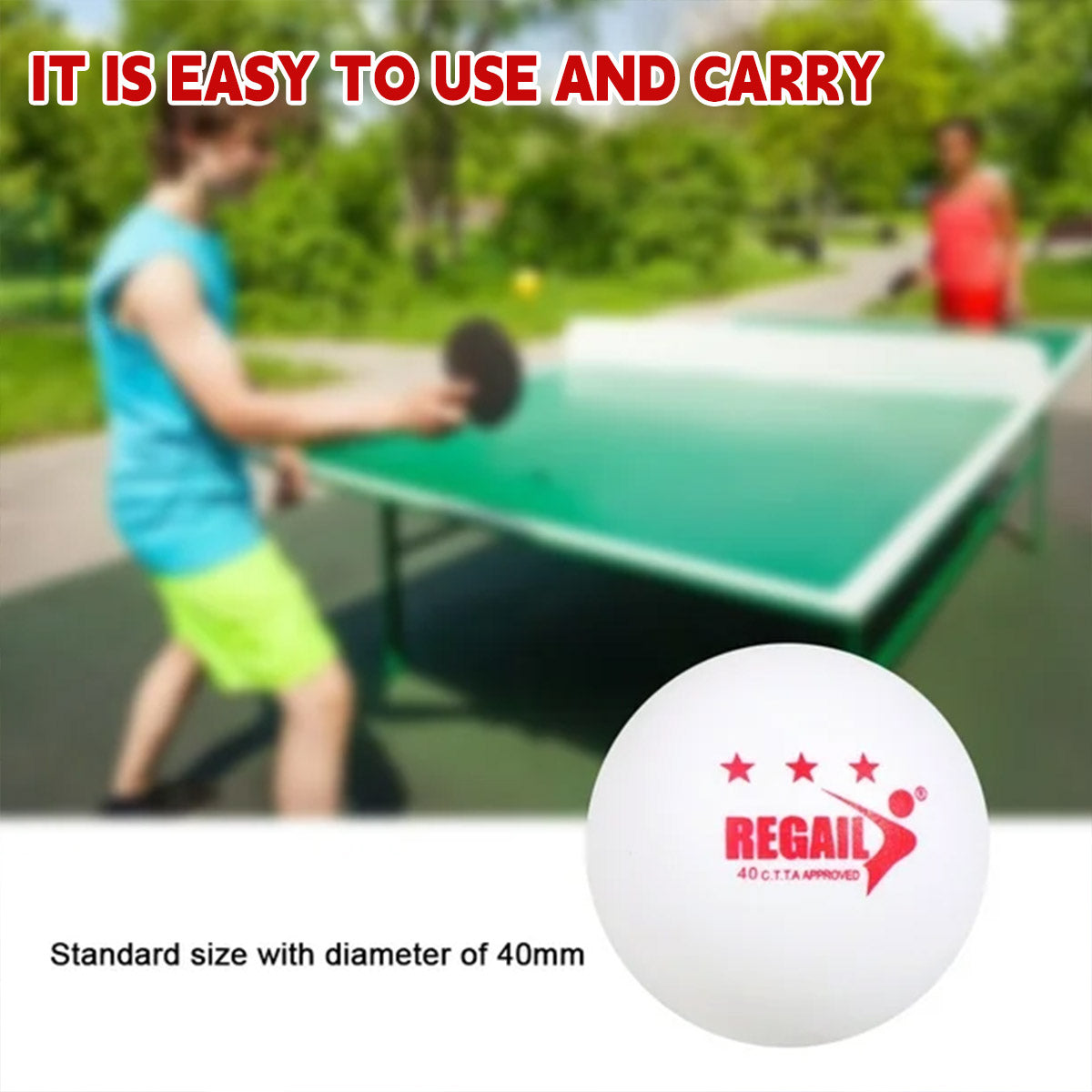 60pcs Bucket Table Tennis Training Balls 40mm ABS