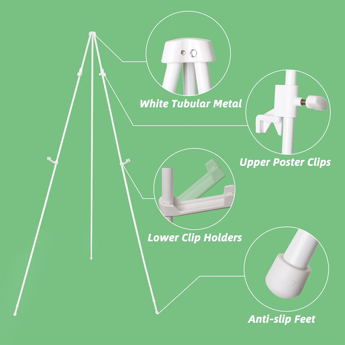 Adjustable Folding Metal Tripod Easel High Stability Stand