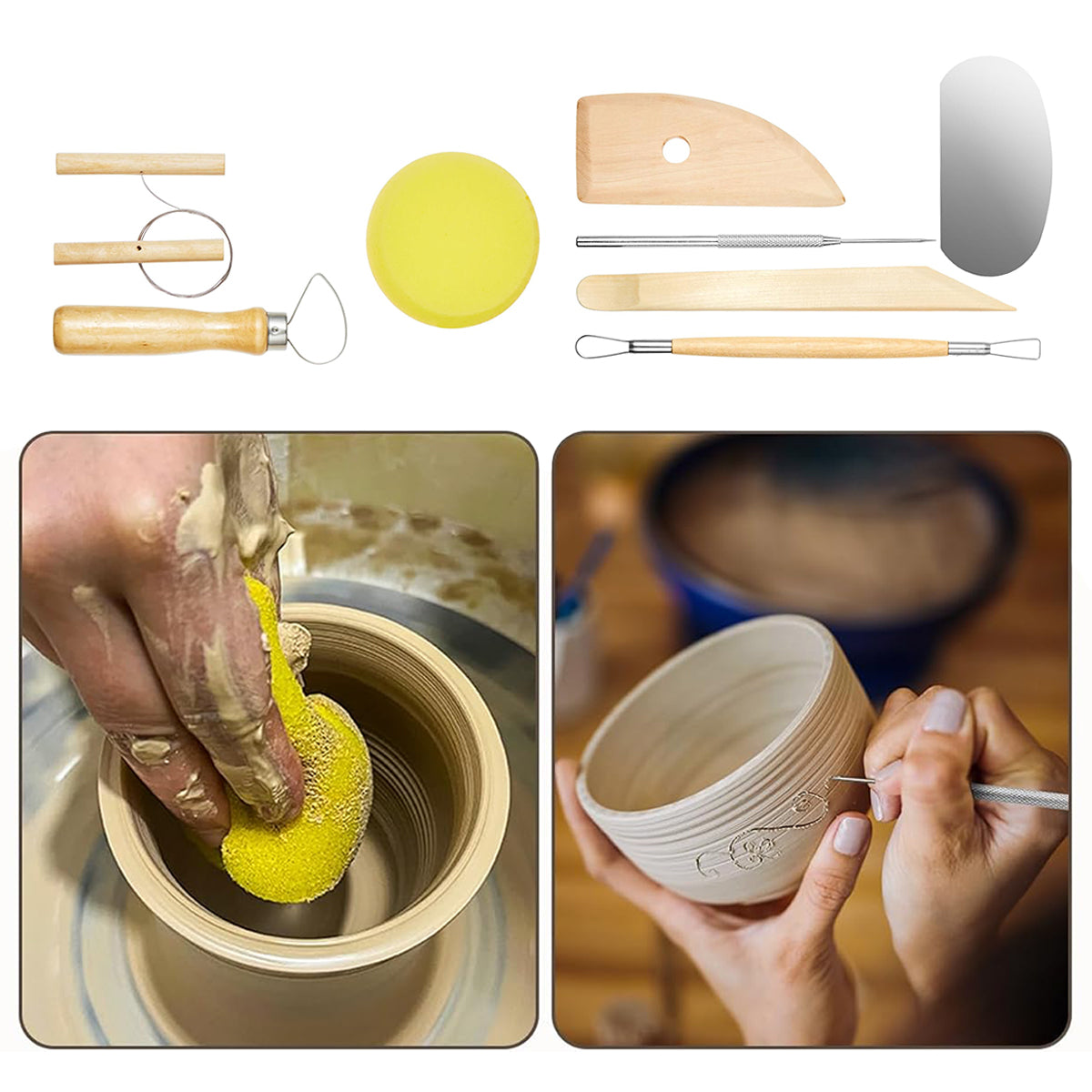 8 Pcs Pottery Sculpting Tool Set for Art Craft Use