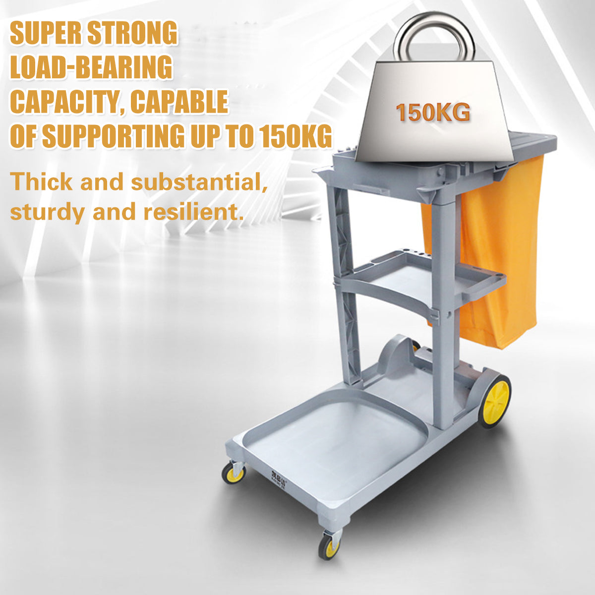 Multi-Function Hand-Push Cleaning Trolley Cart