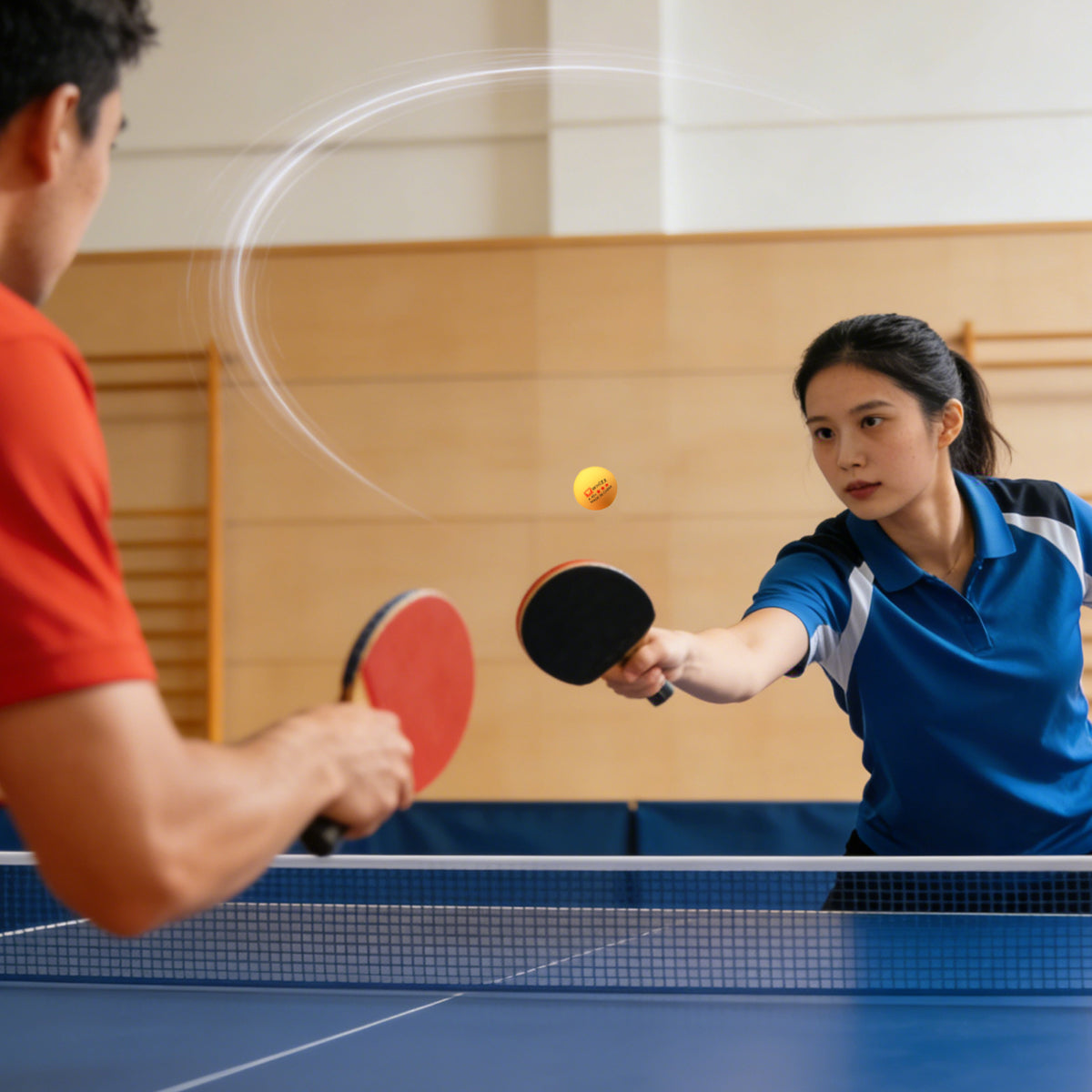100pcs 2-Star 40mm Seamless ABS Table Tennis