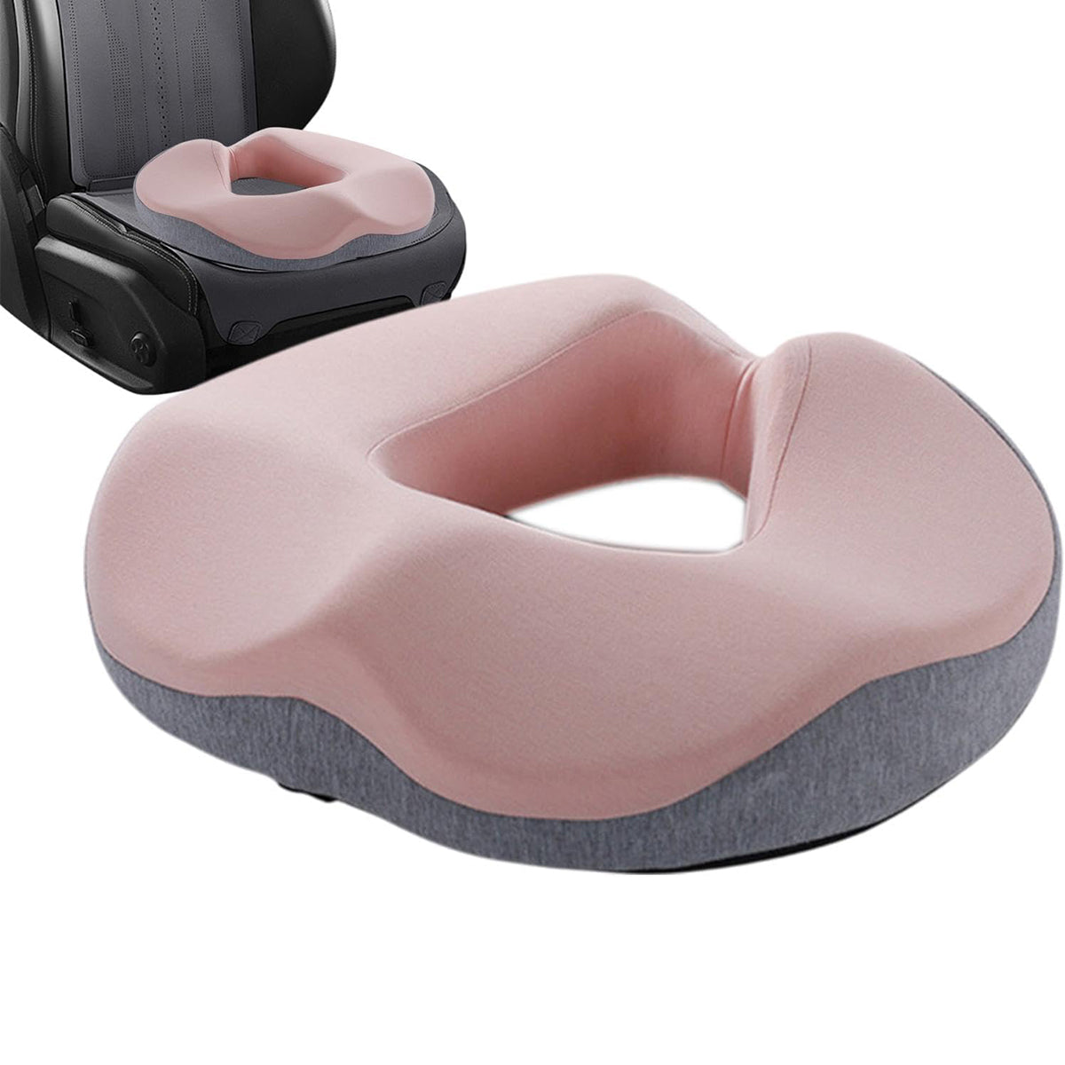 Memory Foam U-Shaped Seat Cushion with Non-Slip Base