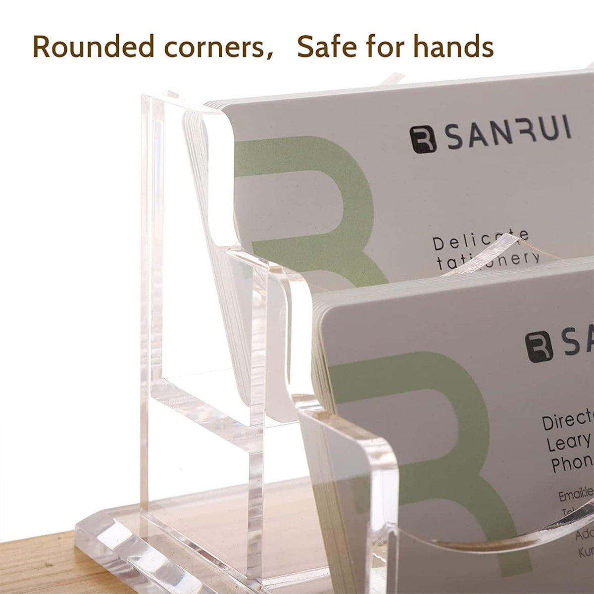 Acrylic Business Card Holder Desk Name Card Display Stand