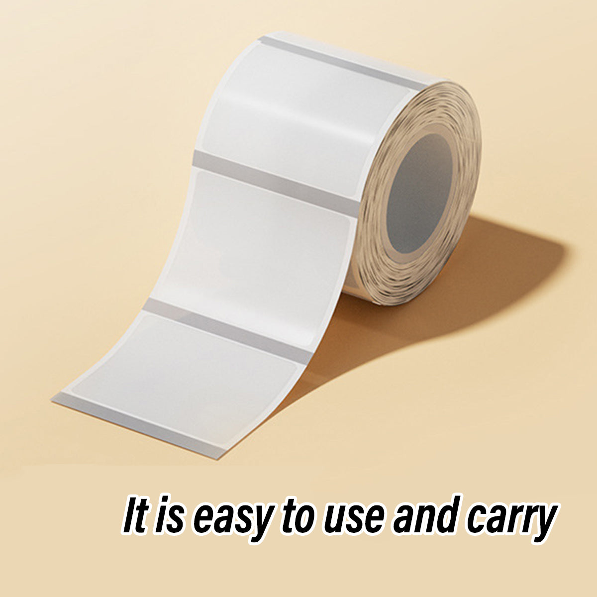 1 Roll Transparent Label Printer Paper Waterproof Name Stickers